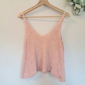 American Eagle Pale Pink Knit Tank Top M